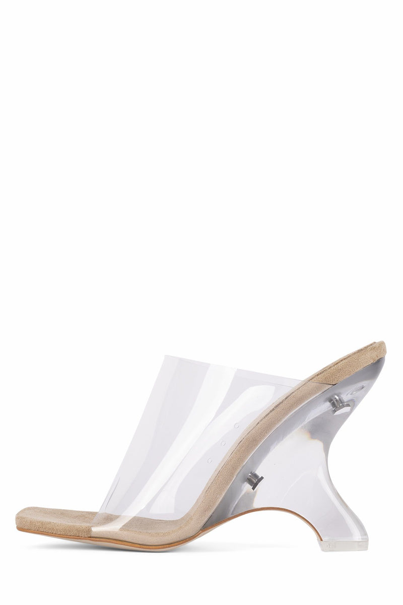 Beige Women's Jeffrey Campbell Bare Heels | WAEVCQ-581