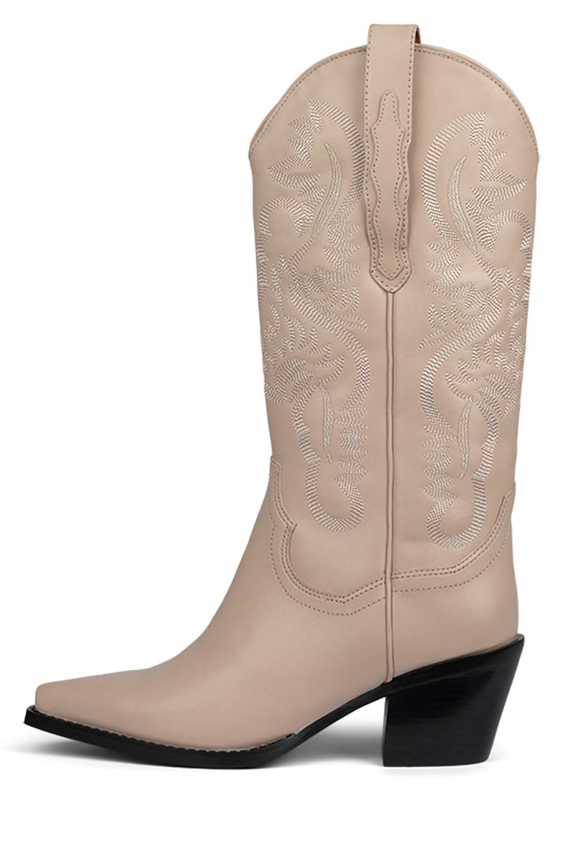 Beige Women's Jeffrey Campbell Dagget Cowboy Boots | TGMUQX-894