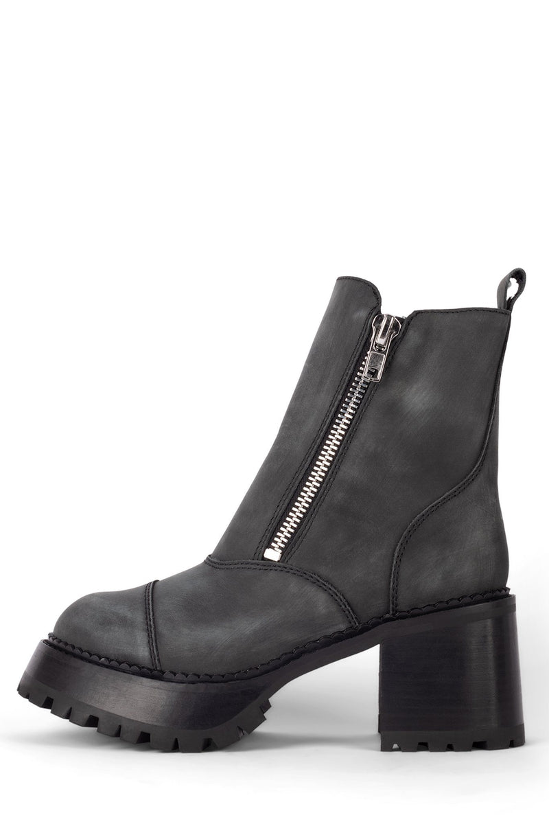 Black Women's Jeffrey Campbell Motor Ankle Boots | VOMLSP-405