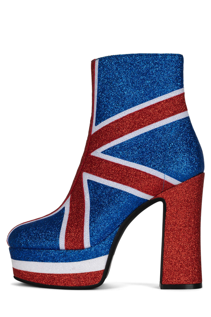 Blue / Red Women's Jeffrey Campbell Spice-It Ankle Boots | VZLCMH-809