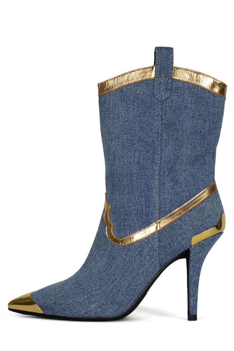 Blue Women's Jeffrey Campbell El-Paso Ankle Boots | JINVXZ-253