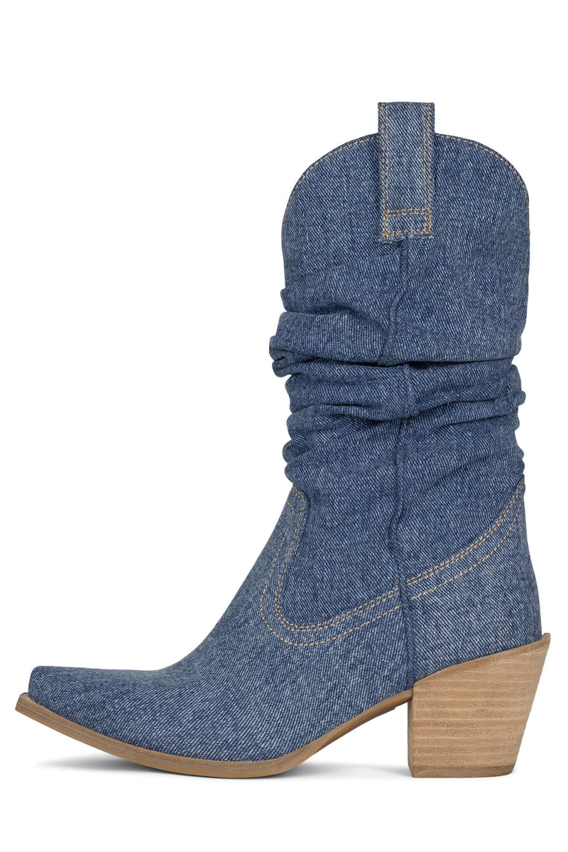 Blue Women's Jeffrey Campbell Hip-Slap Ankle Boots | GIKXPO-653