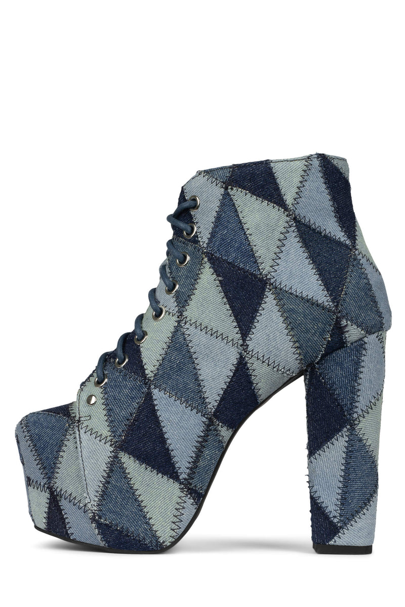 Blue Women's Jeffrey Campbell Lita-Pw Ankle Boots | BICQLE-402