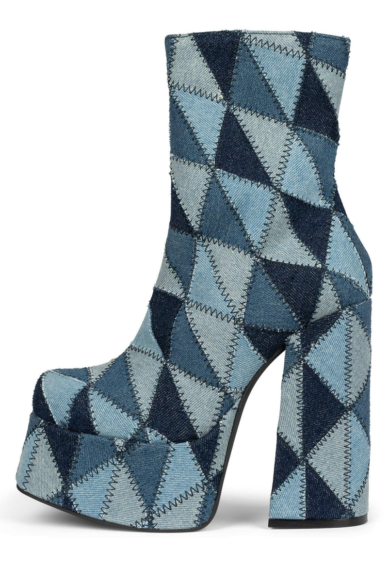 Blue Women's Jeffrey Campbell Widow-2pw Ankle Boots | DVAMQU-806