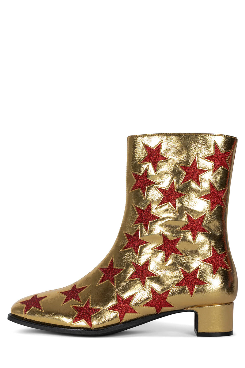 Gold Women's Jeffrey Campbell On-Mars Ankle Boots | BXTRDA-938