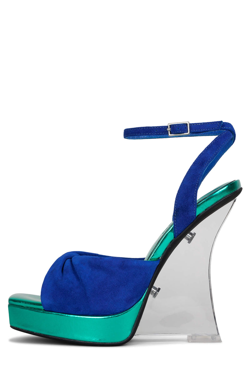 Green / Blue Women's Jeffrey Campbell Maximums Heels | GDMXJU-581