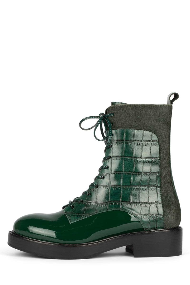 Green Women's Jeffrey Campbell Fischer-Hf Ankle Boots | RGKDOJ-542