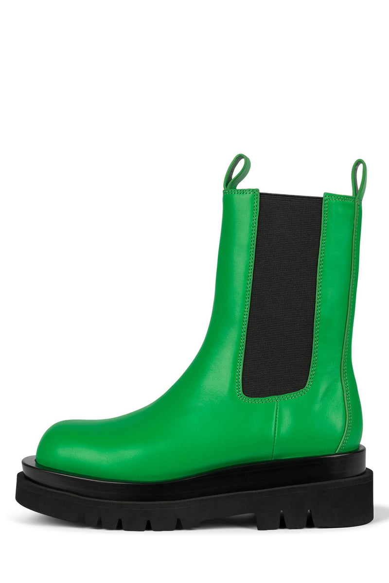 Green Women's Jeffrey Campbell Tanked Rain Boots | SXCYFQ-560