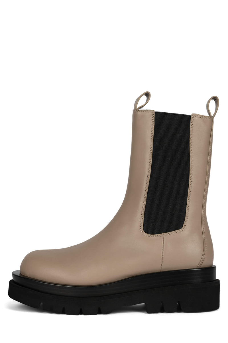 Grey / Brown Women's Jeffrey Campbell Tanked Rain Boots | LZABES-083