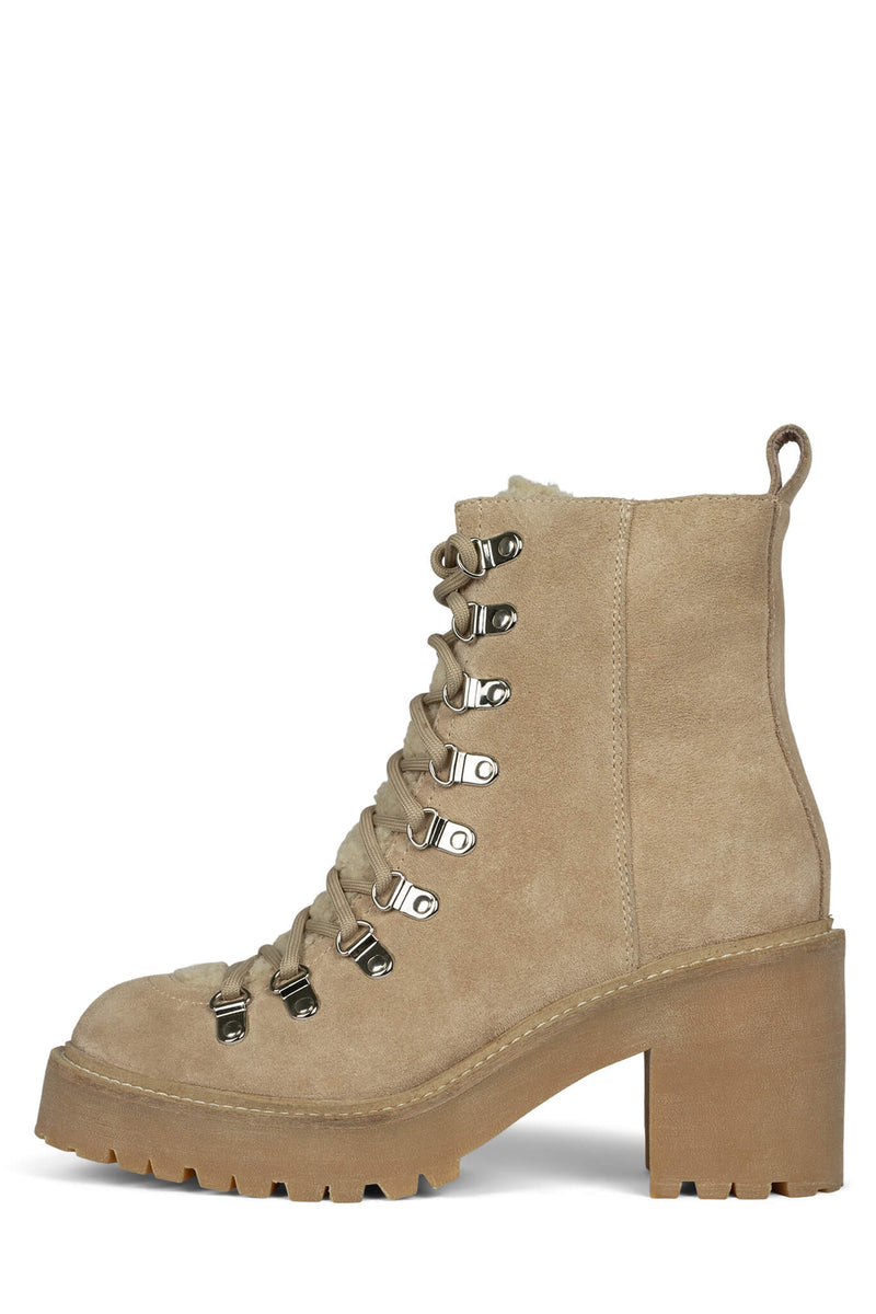 Khaki Women's Jeffrey Campbell Owhat-2 Ankle Boots | UFPQDK-389