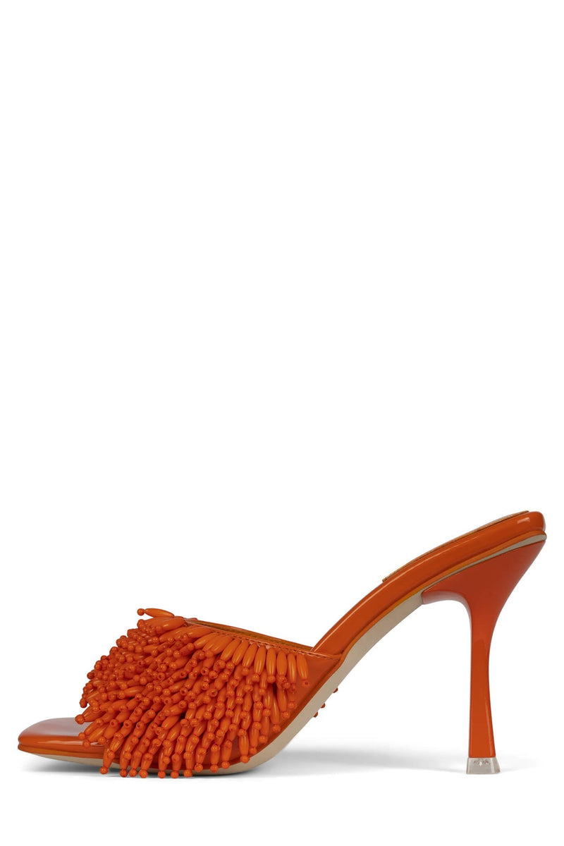 Orange Women's Jeffrey Campbell Beaded-Me Heels | IWCBHM-514