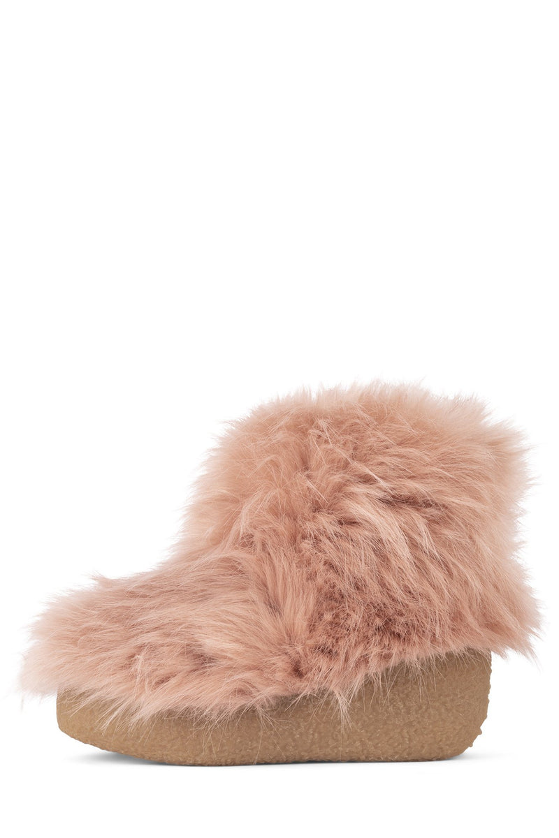 Pink Women's Jeffrey Campbell Fluffy-Lo Ankle Boots | SFNTQL-890