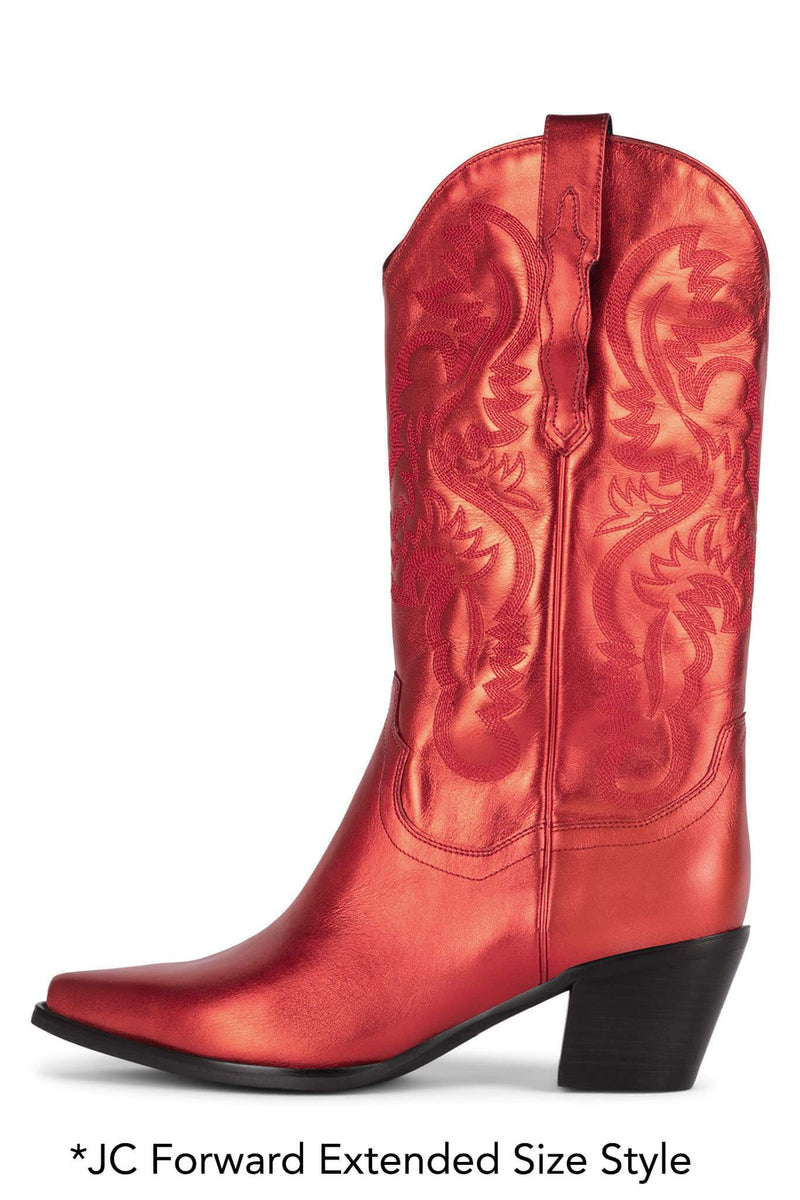 Red Women's Jeffrey Campbell Amarillo Cowboy Boots | ALQGFN-836