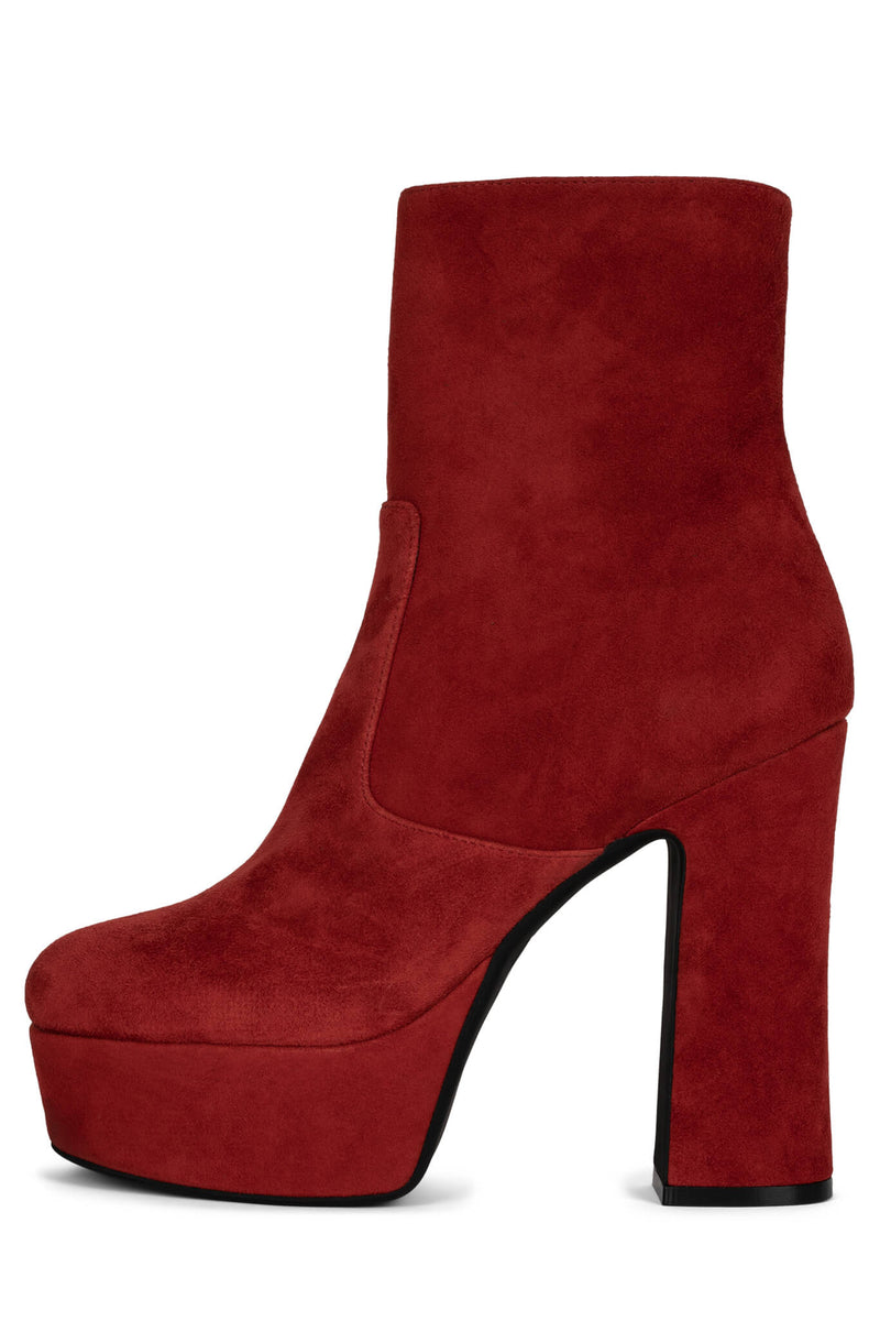 Red Women's Jeffrey Campbell Brat-Z Ankle Boots | JEMZRV-280