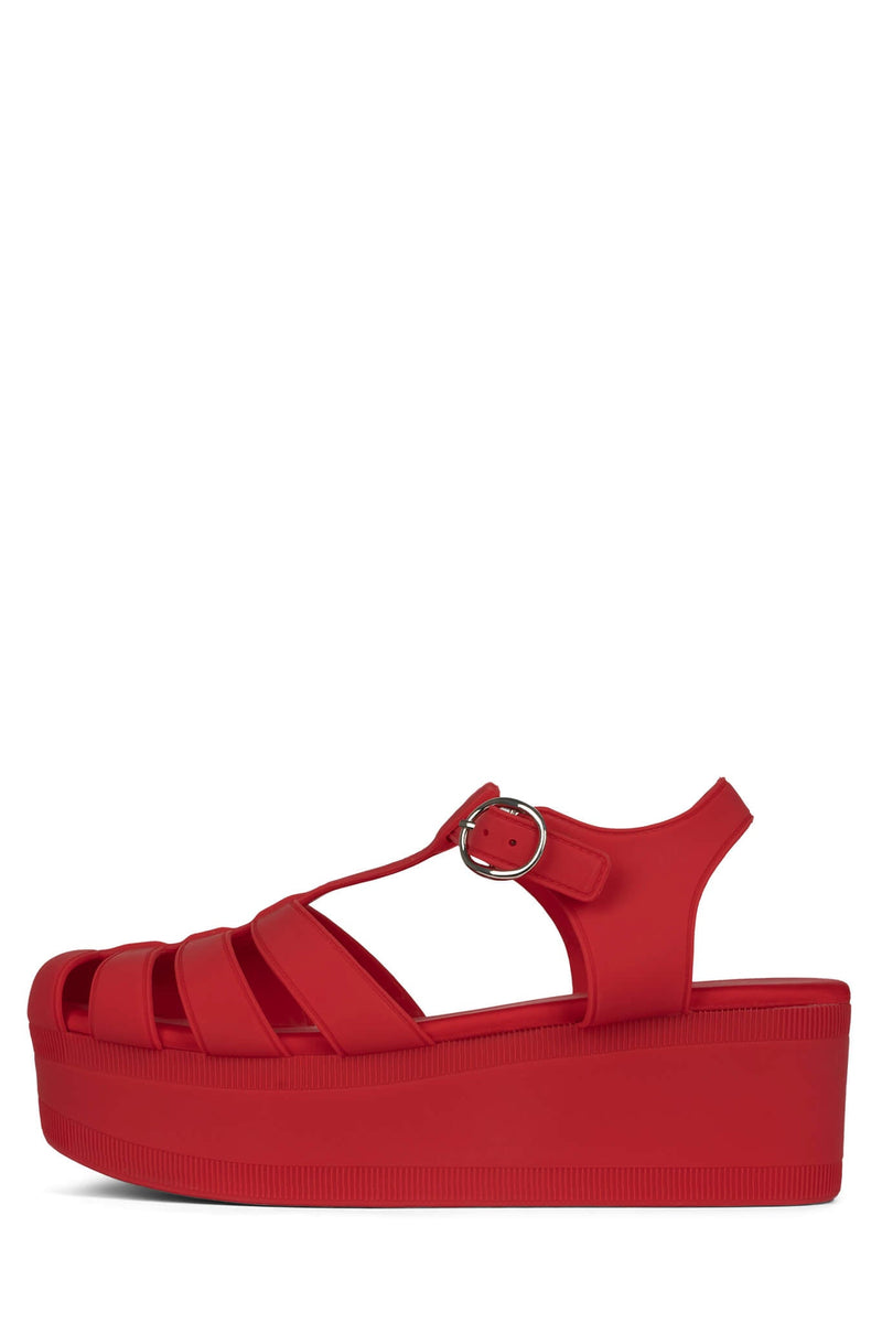 Red Women's Jeffrey Campbell Candied Heels | HTEPIN-547