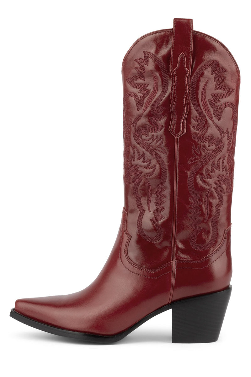 Red Women's Jeffrey Campbell Dagget Cowboy Boots | XQBJHS-068