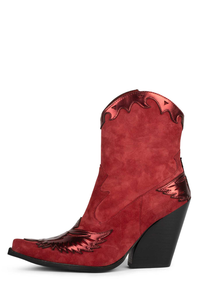 Red Women's Jeffrey Campbell Eagleton-B Ankle Boots | EDJIKC-931