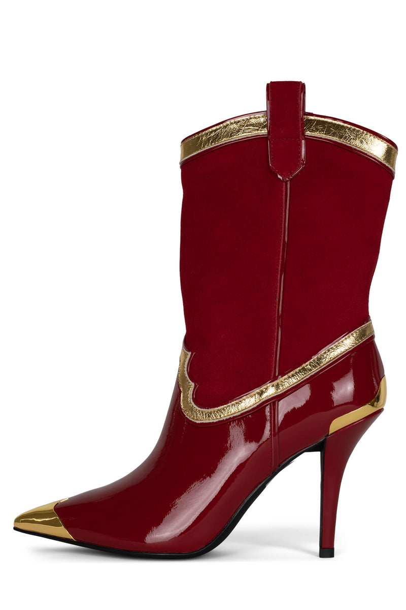 Red Women's Jeffrey Campbell El-Paso Ankle Boots | AJEKHC-849