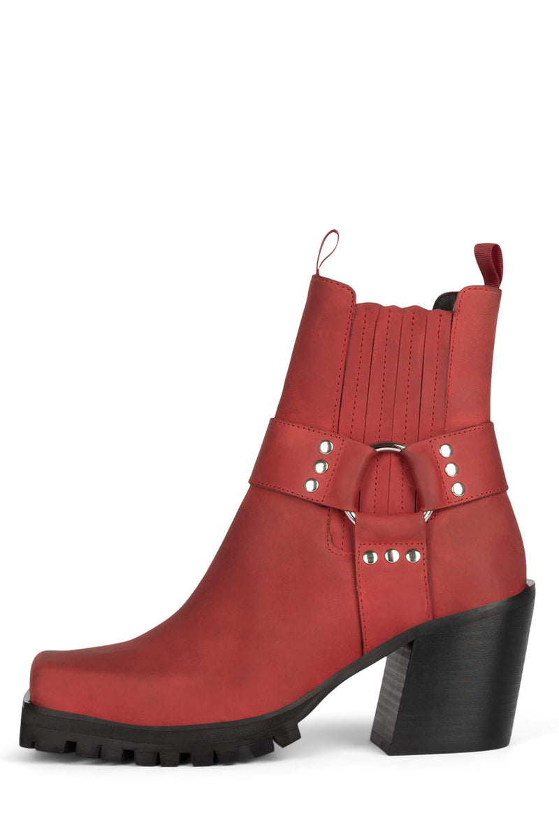 Red Women's Jeffrey Campbell Elkins-Bk Ankle Boots | IPZMWB-459