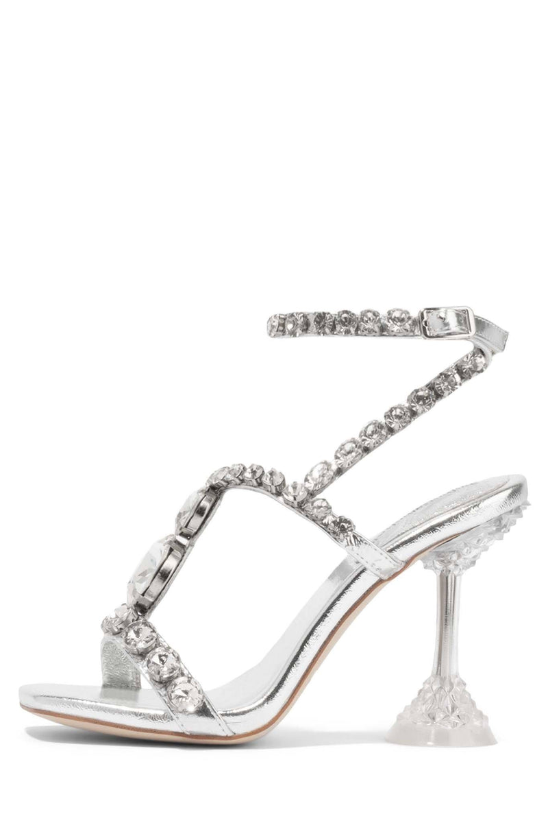 Silver Women's Jeffrey Campbell Anasta-Lhh Heels | SRTEHN-520