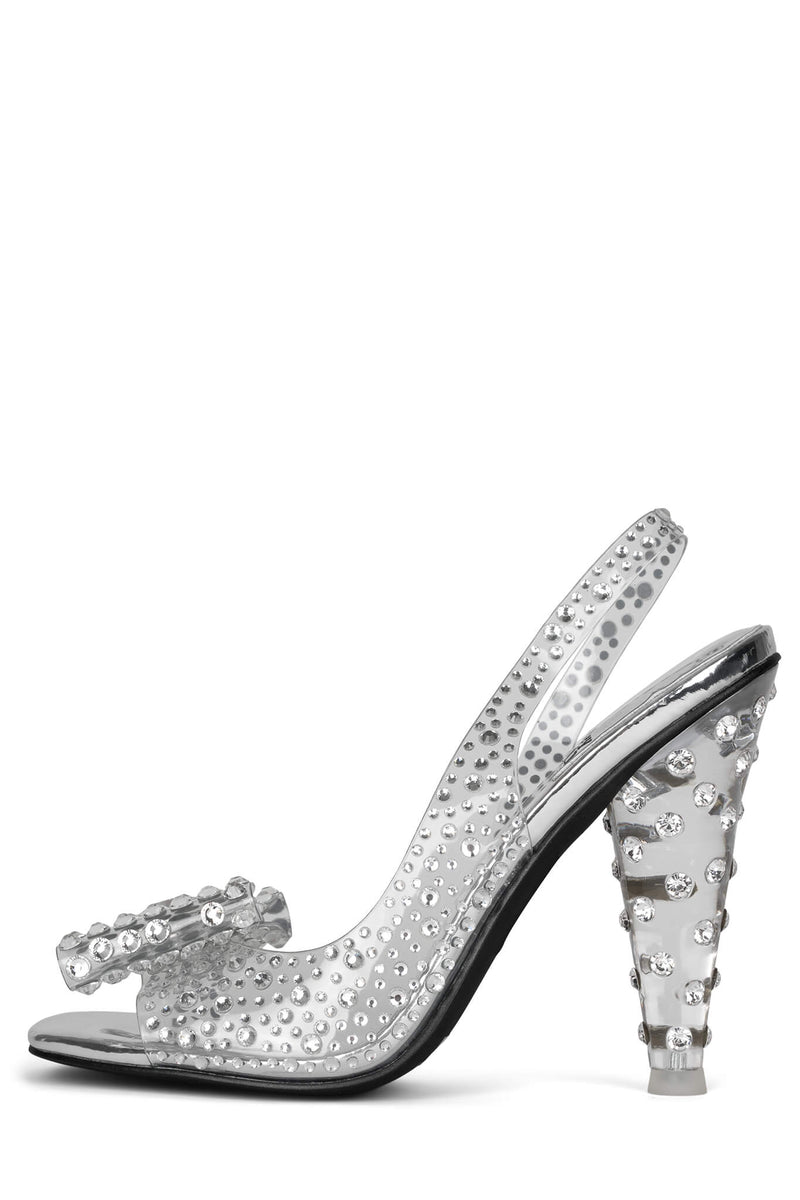 Silver Women's Jeffrey Campbell Dreamz-B Heels | KVTDYF-780