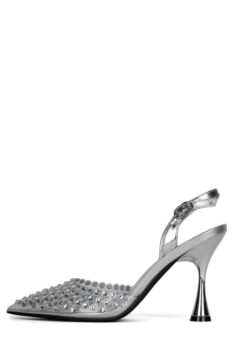 Silver Women's Jeffrey Campbell Shiner Heels Shoes | IYOCDU-081