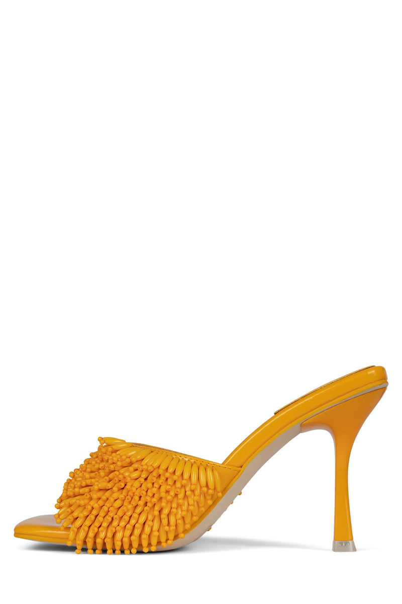 Yellow Women's Jeffrey Campbell Beaded-Me Heels | FNLJQI-809