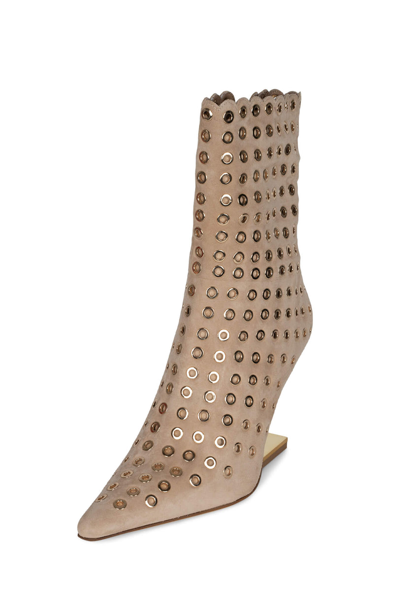 Beige Gold Women's Jeffrey Campbell Compass-E Ankle Boots | TKSDVX-108