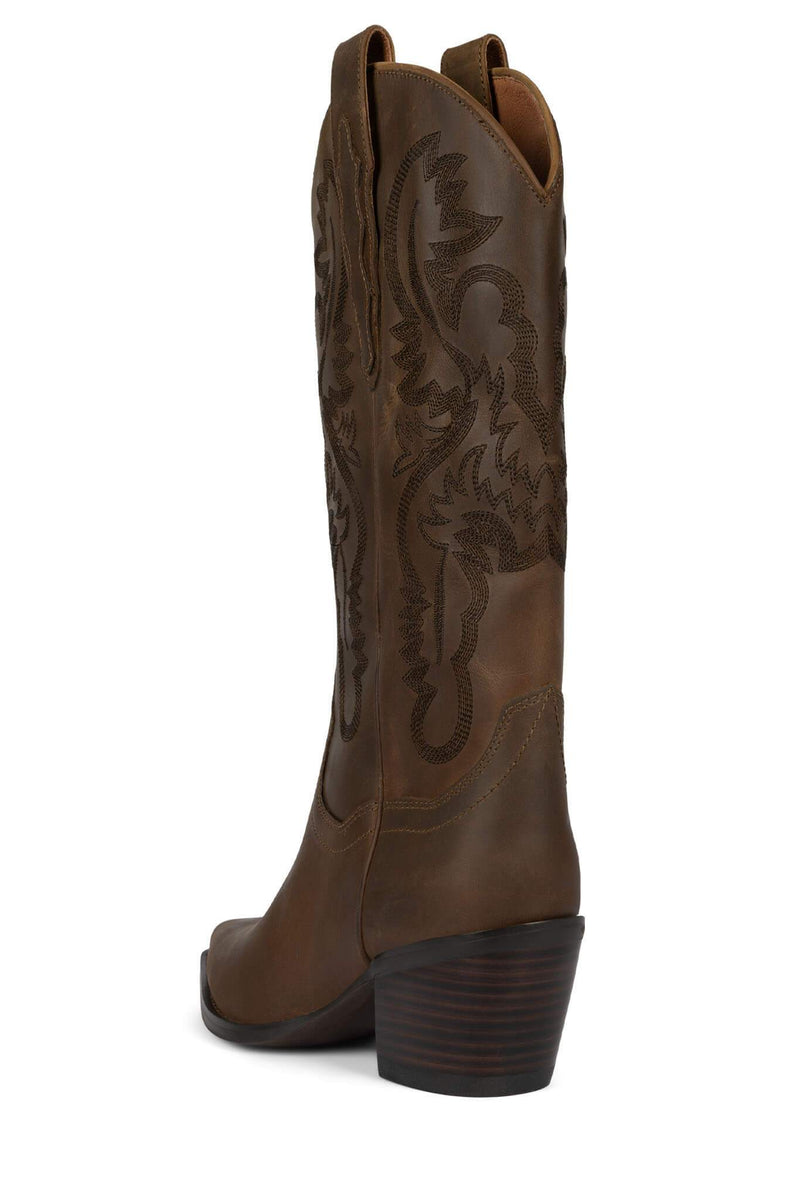 Beige Women's Jeffrey Campbell Dagget Cowboy Boots | TGMUQX-894