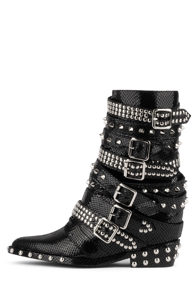 Black Women's Jeffrey Campbell Draco-Stud Ankle Boots | BJLZMP-829