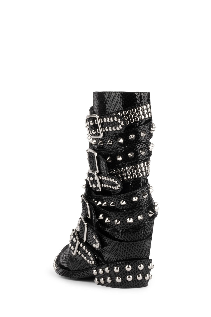 Black Women's Jeffrey Campbell Draco-Stud Ankle Boots | BJLZMP-829