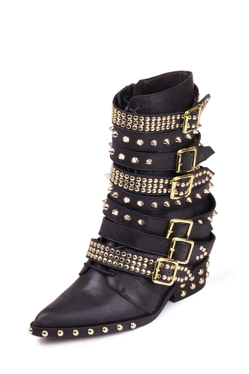 Black Women's Jeffrey Campbell Draco-Stud Ankle Boots | BJLZMP-829