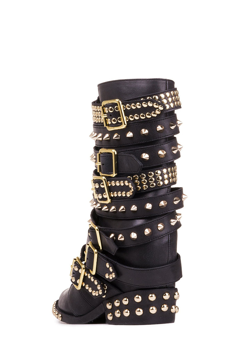 Black Women's Jeffrey Campbell Draco-Stud Ankle Boots | BJLZMP-829