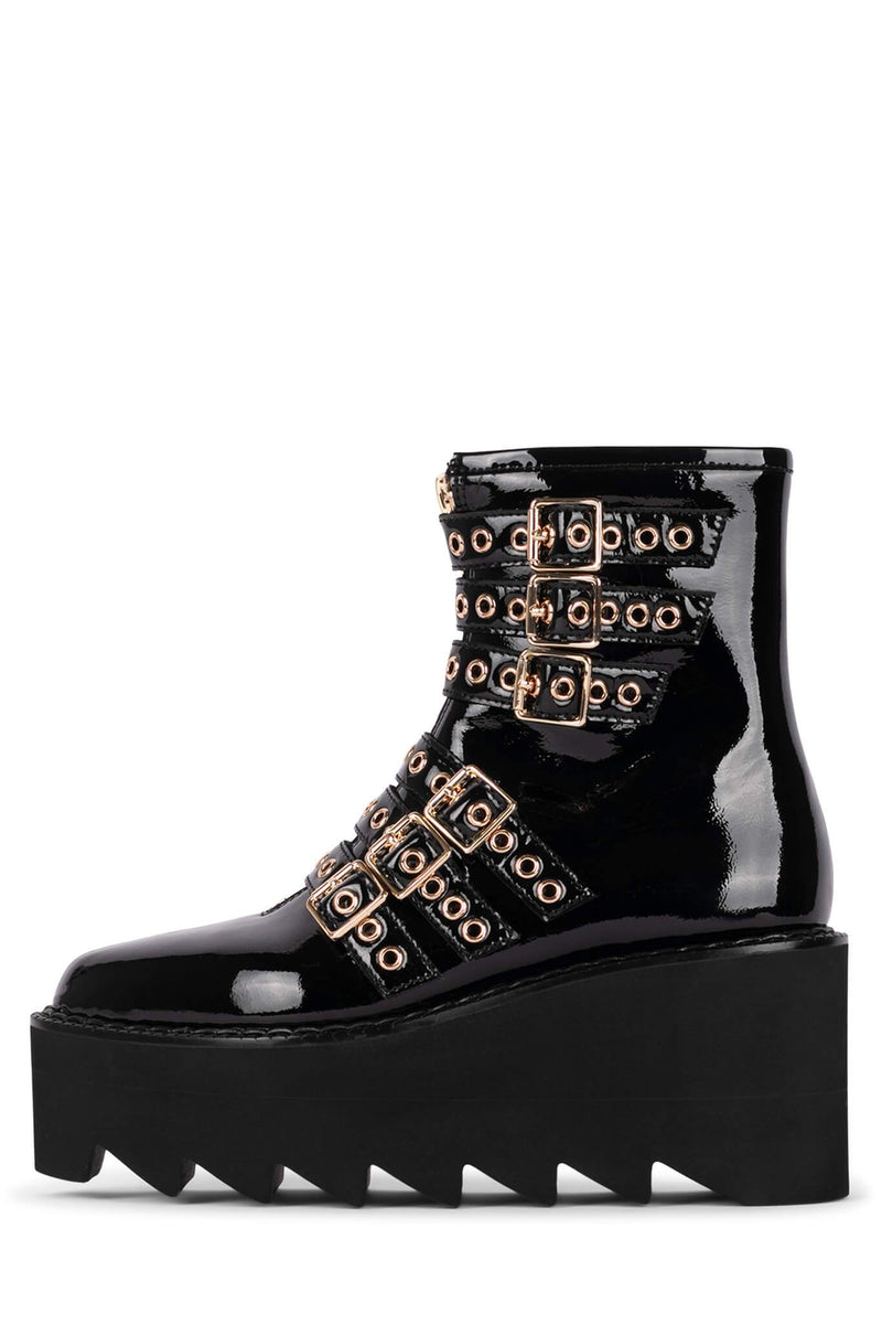 Black Women\'s Jeffrey Campbell Gristle-B Ankle Boots | PXRYHI-794