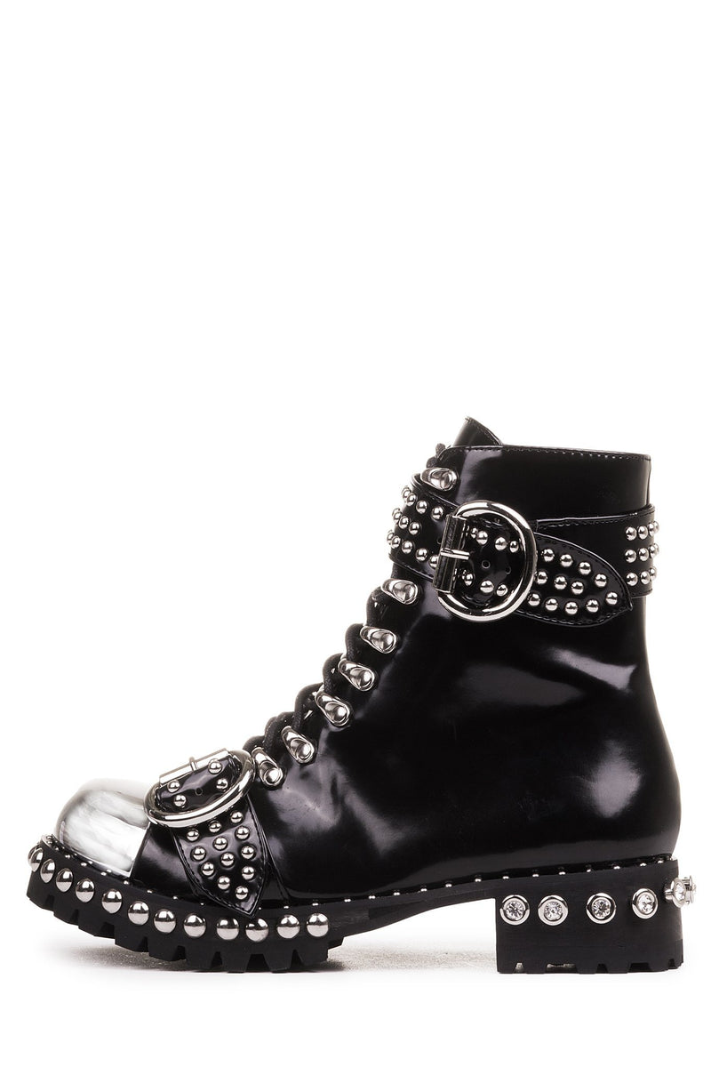 Black Women\'s Jeffrey Campbell Gustine Booties | HXUNYP-912