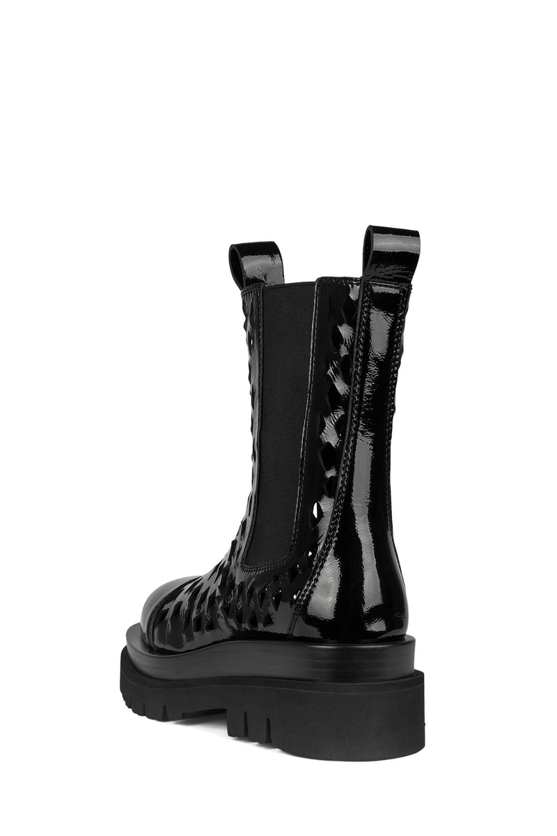 Black Women's Jeffrey Campbell Tanked-P Ankle Boots | CHMBZI-170