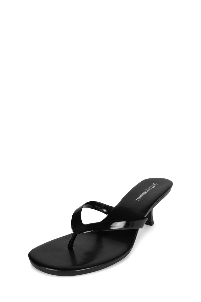 Black Women's Jeffrey Campbell Thong-3 Heels | XQJMIC-267