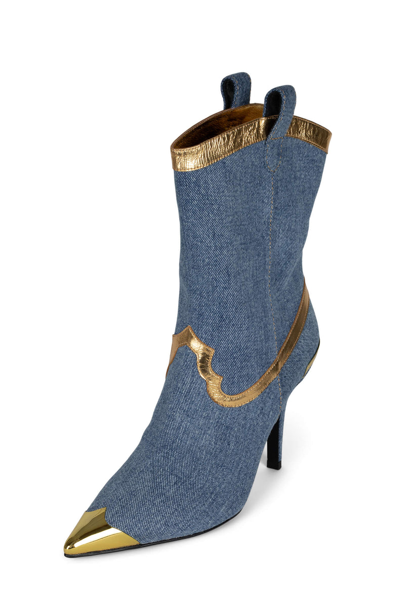 Blue Women's Jeffrey Campbell El-Paso Ankle Boots | JINVXZ-253