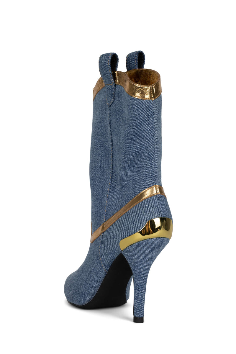 Blue Women's Jeffrey Campbell El-Paso Ankle Boots | JINVXZ-253