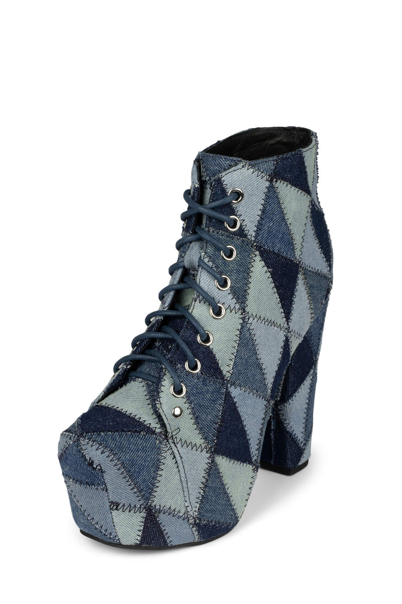 Blue Women's Jeffrey Campbell Lita-Pw Ankle Boots | BICQLE-402