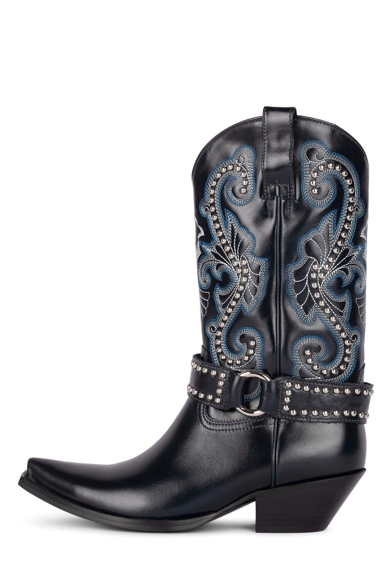 Blue Women's Jeffrey Campbell The-Kid-H Cowboy Boots | OZCWYK-102