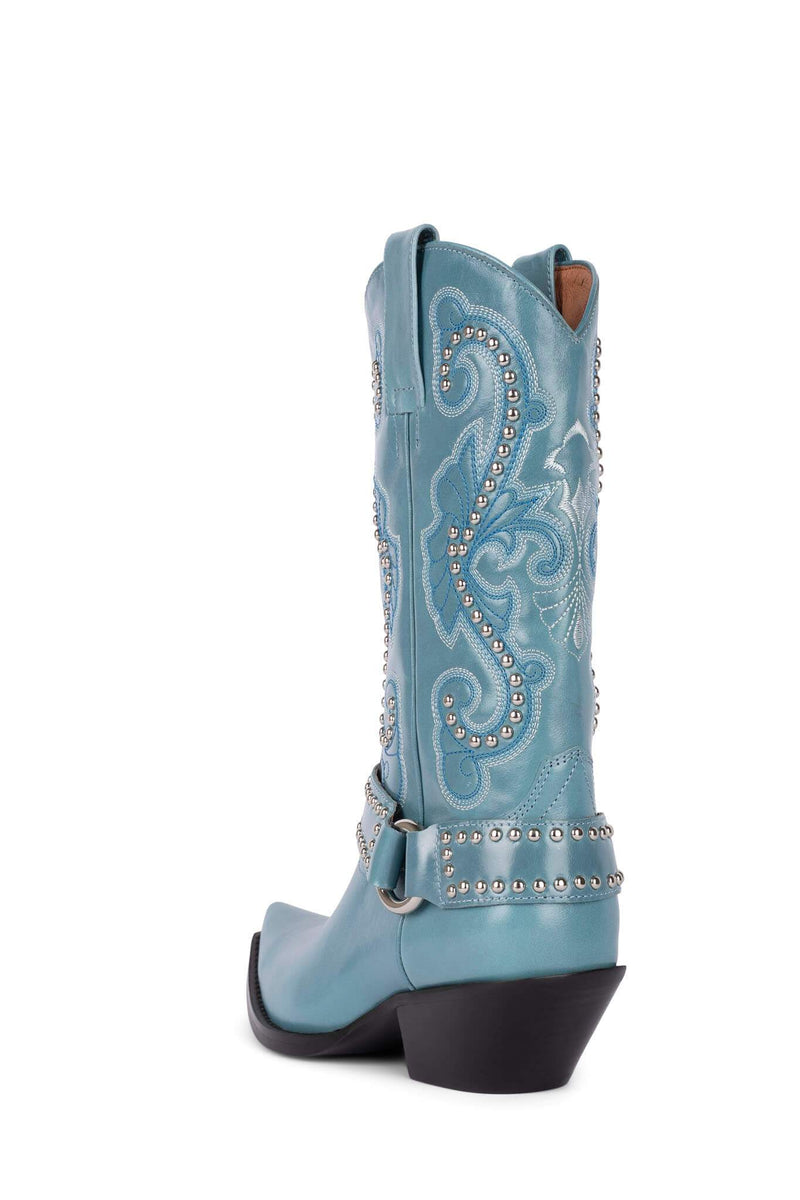 Blue Women's Jeffrey Campbell The-Kid-H Cowboy Boots | OZCWYK-102