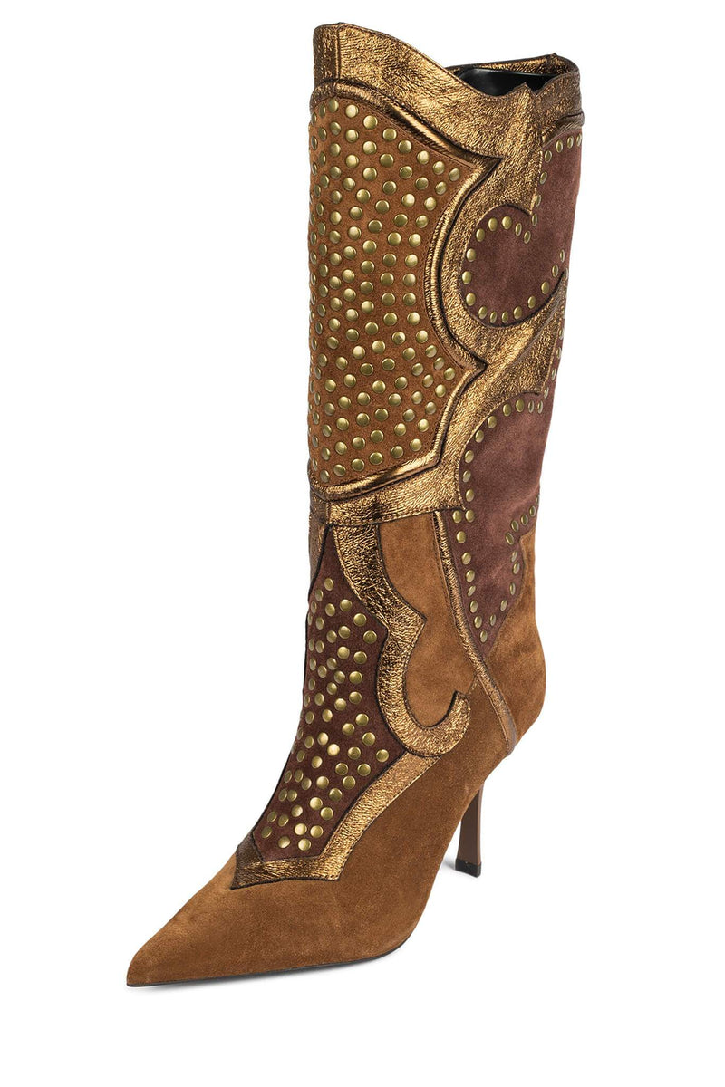 Brown Women's Jeffrey Campbell Business Cowboy Boots | MFHGDN-897