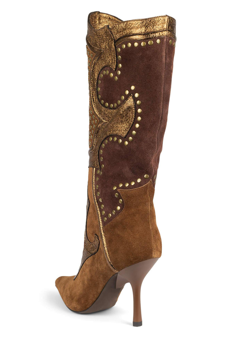 Brown Women's Jeffrey Campbell Business Cowboy Boots | MFHGDN-897