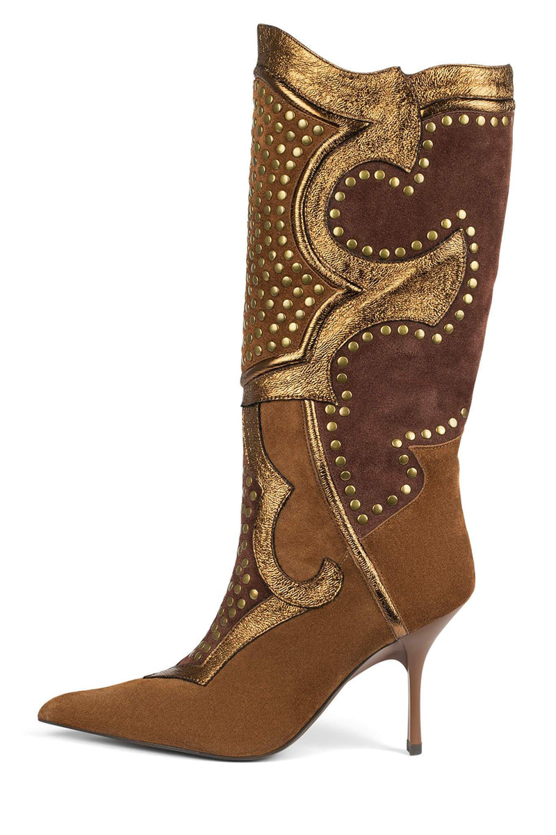 Brown Women\'s Jeffrey Campbell Business Cowboy Boots | MFHGDN-897