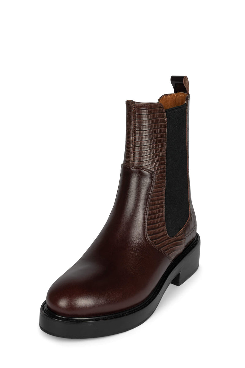 Brown Women's Jeffrey Campbell Edmond-Hi Rain Boots | CPNIAE-012