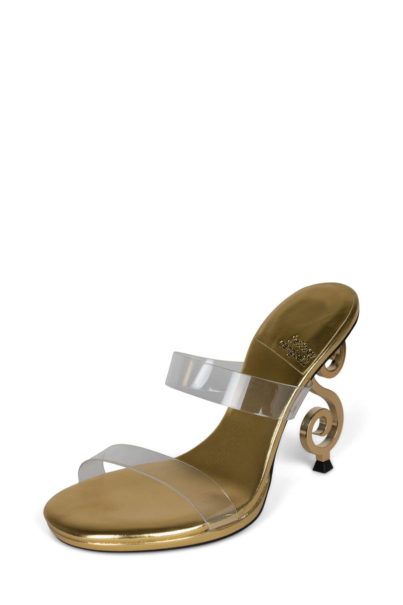 Gold Women's Jeffrey Campbell Deity Heels | UPRNTX-529