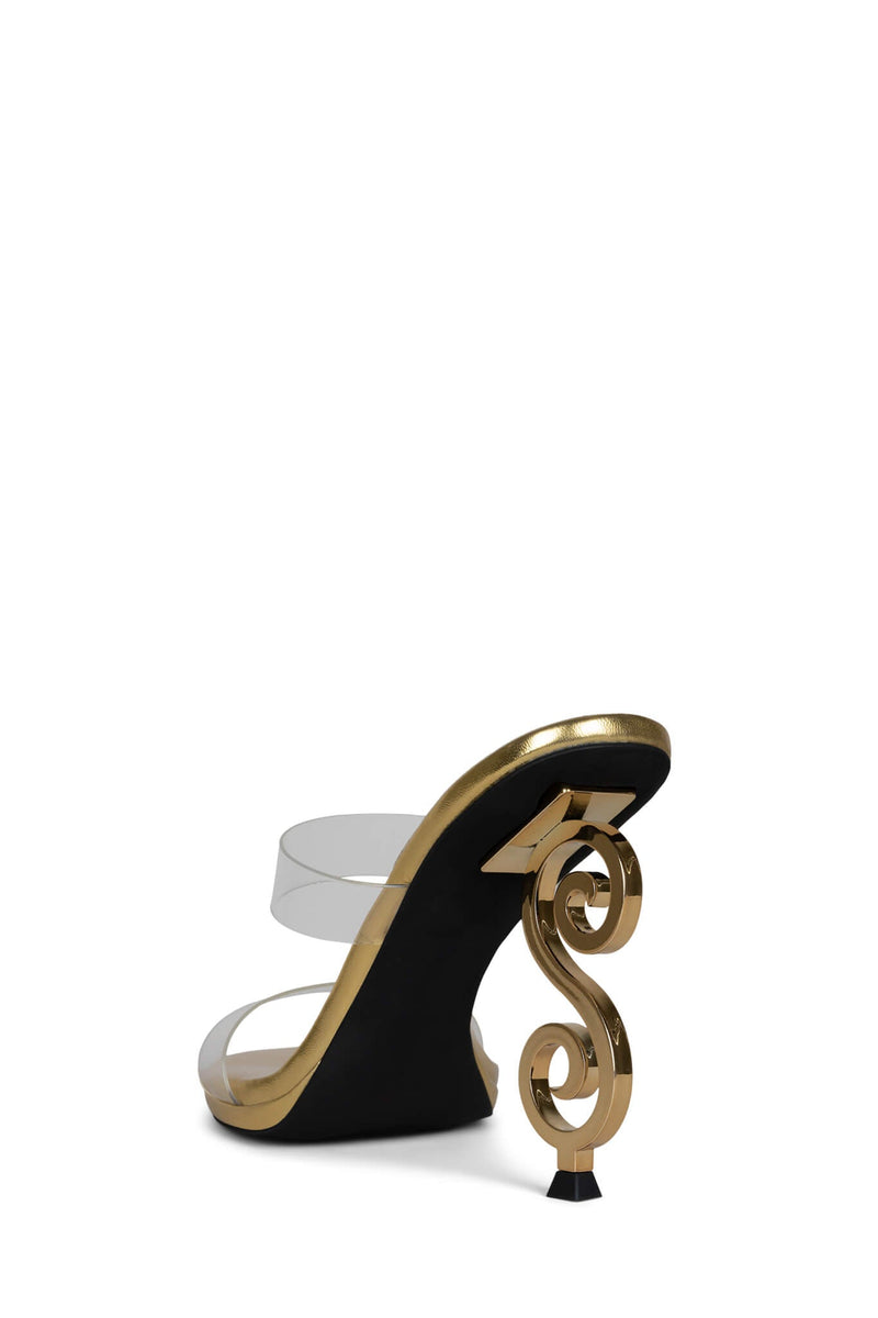 Gold Women's Jeffrey Campbell Deity Heels | UPRNTX-529