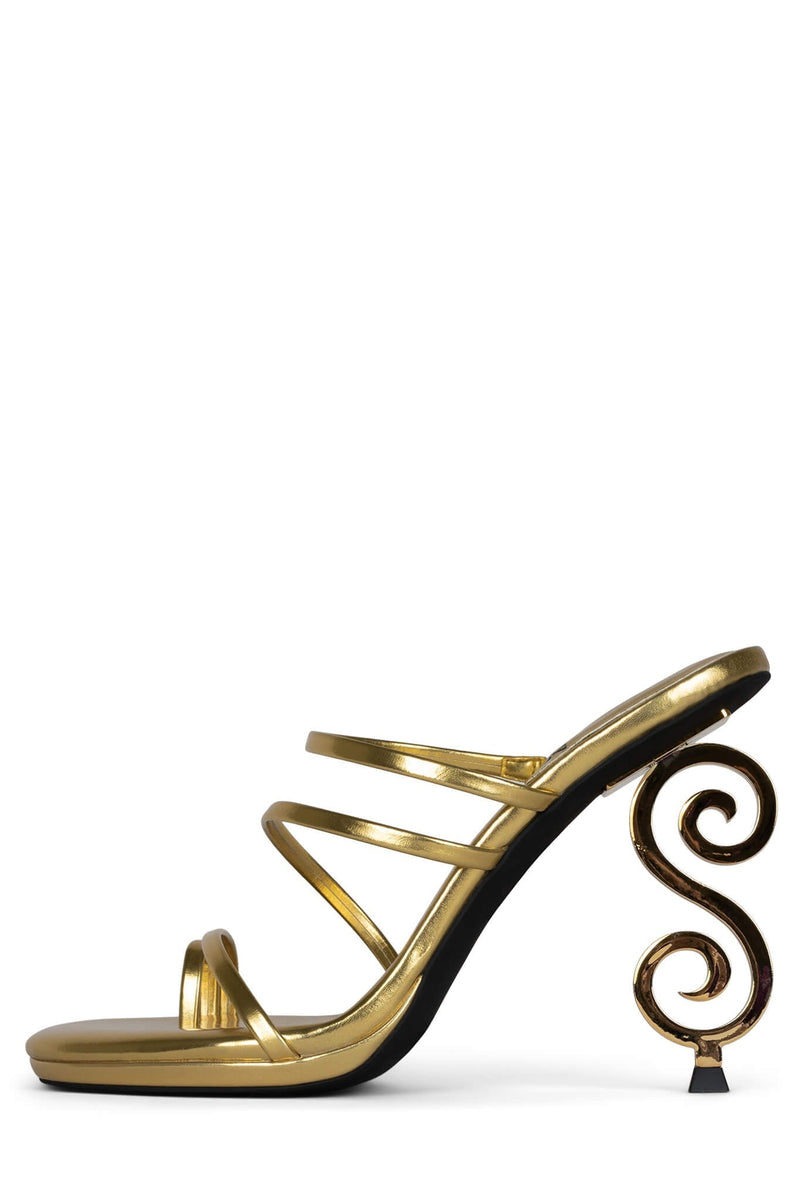 Gold Women\'s Jeffrey Campbell Dionysus Heels | NATIMD-032