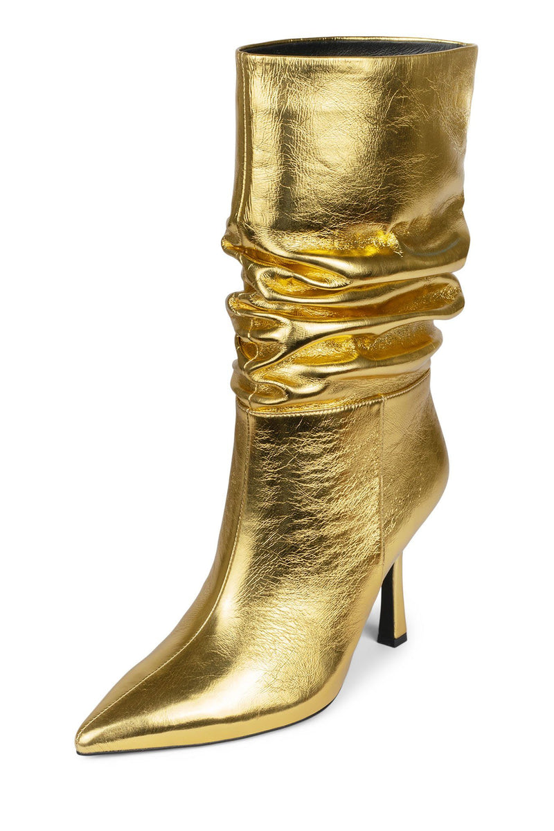 Gold Women's Jeffrey Campbell Guillo-2 Ankle Boots | PQIEXV-547